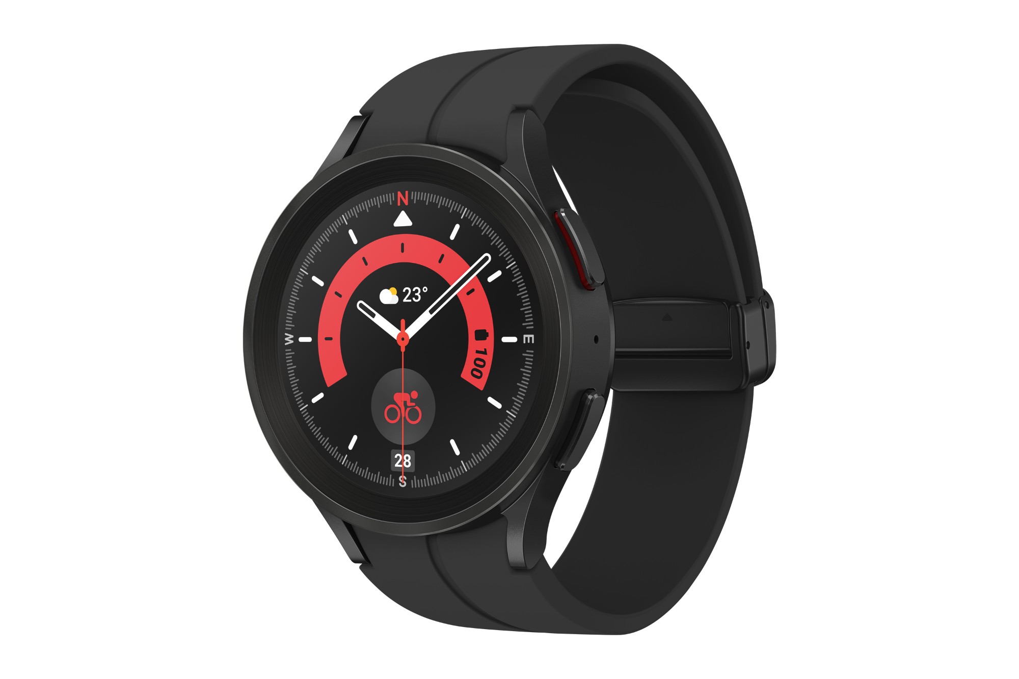Samsung Galaxy Watch5 Pro 3,56 cm (1.4") OLED 45 mm Digital 450 x 450 pixlar Pekskärm 4G Svart Wi-Fi GPS