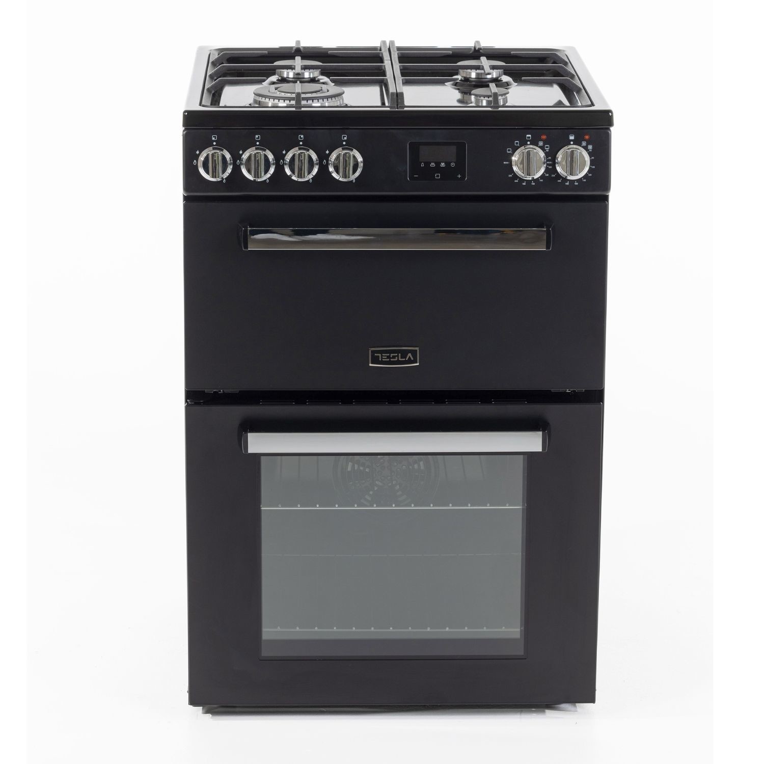 Tesla Series 3 60cm Dual Fuel Cooker - Black