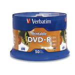 Verbatim 16x DVD-R Media - 4.7GB - Ink Jet Printable 50 pcs