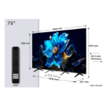 TCL P79K 75P79K TV 190.5 cm (75") 4K Ultra HD Smart TV Wi-Fi Metallic 450 cd/mÂ²