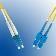 Microconnect LC/PC-SC/PC 1m 9/125 SM fibre optic cable Yellow