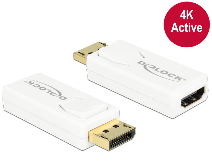Image of DeLOCK 65580 cable gender changer Displayport 1.2 HDMI White