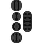 Goobay 70683 cable organizer Desk/Wall Cable clip Black 5 pc(s)