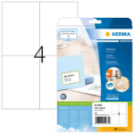 HERMA Labels Premium A4 105x148 mm white paper matt 100 pcs.