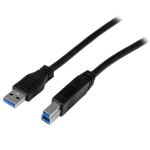 StarTech.com USB3CAB1M USB cable USB 3.2 Gen 1 (3.1 Gen 1) 39.4" (1 m) USB A USB B 5 Gbit/s Black
