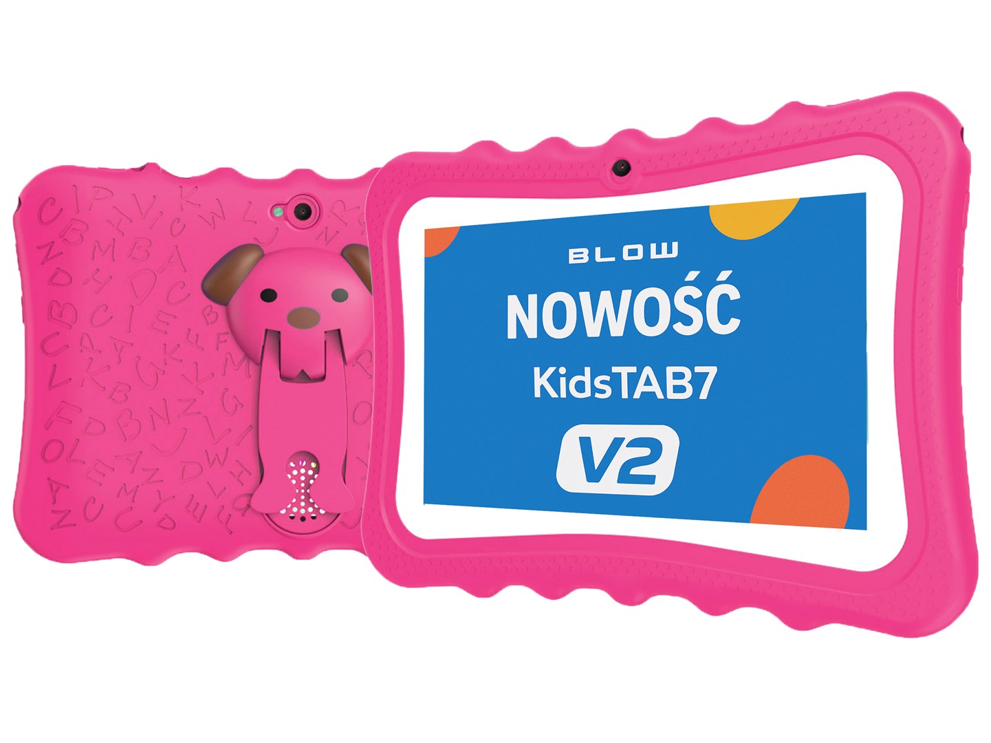 BLO Tablet KidsTAB7 V2 BLOW 4/32GB rÃ³Å¼owe etui 2MP