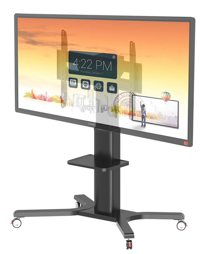 Image of Peerless PR598-M monitor mount / stand 2.49 m (98") Black Floor