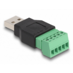 DeLOCK 65971 tussenstuk voor kabels USB 2.0 Type-A 1 x 5 pin Zwart, Groen