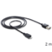 DeLOCK EASY-USB 2.0-A - USB 2.0 micro-B, 2m cable USB USB A Micro-USB B Negro