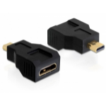 DeLOCK 65271 tussenstuk voor kabels 19 pin HDMI - C 19 pin HDMI micro D Zwart