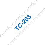 Brother TC-203 DirectLabel blue on white 12mm x 7,7m for Brother P-Touch TC 9-12mm
