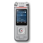 Philips DVT4115 Digital Voice Tracer Flash card Chrome, Silver