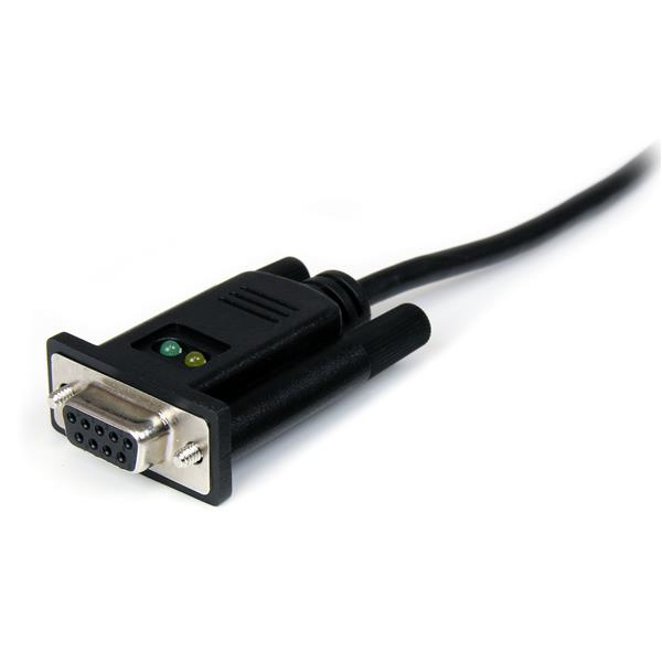 StarTech.com 1 Port USB to Null Modem RS232 DB9 Serial DCE Adapter Cable with FTDI