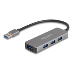 DeLOCK 63171 interface hub USB 3.2 Gen 1 (3.1 Gen 1) Type-A 5000 Mbit/s Grey
