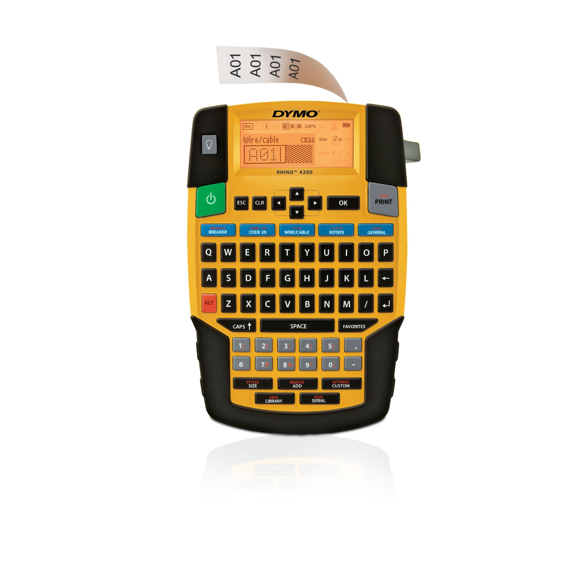 Image of DYMO RHINO 4200 label printer QWERTY