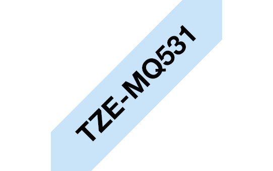 Photos - Office Paper Brother TZE-MQ531 DirectLabel black on Pastell blue Laminat 12mm x 4m TZEM 