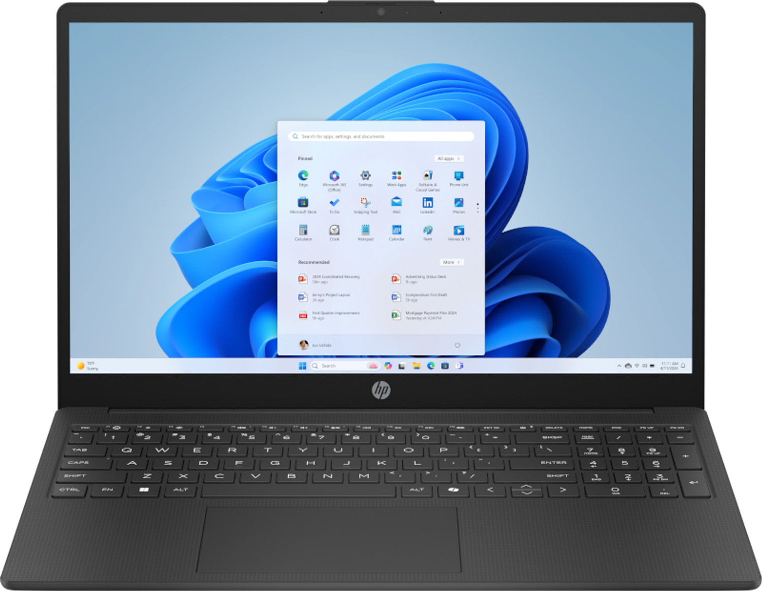 HP 15-fd1009nax Intel Core 5 120U Laptop 39.6 cm (15.6") HD 8 GB DDR4-SDRAM 512 GB SSD Wi-Fi 6 (802.11ax) Windows 11 Home Black