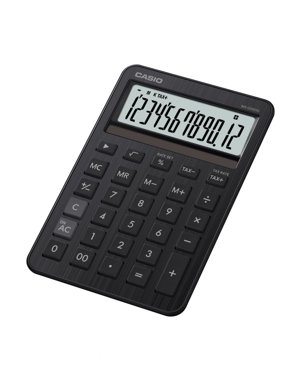 Casio MS-200DQ Mini Desk Calculator Black