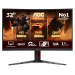 AOC G4 CQ32G4ZA computer monitor 80 cm (31.5") 2560 x 1440 pixels Quad HD LED Black, Red