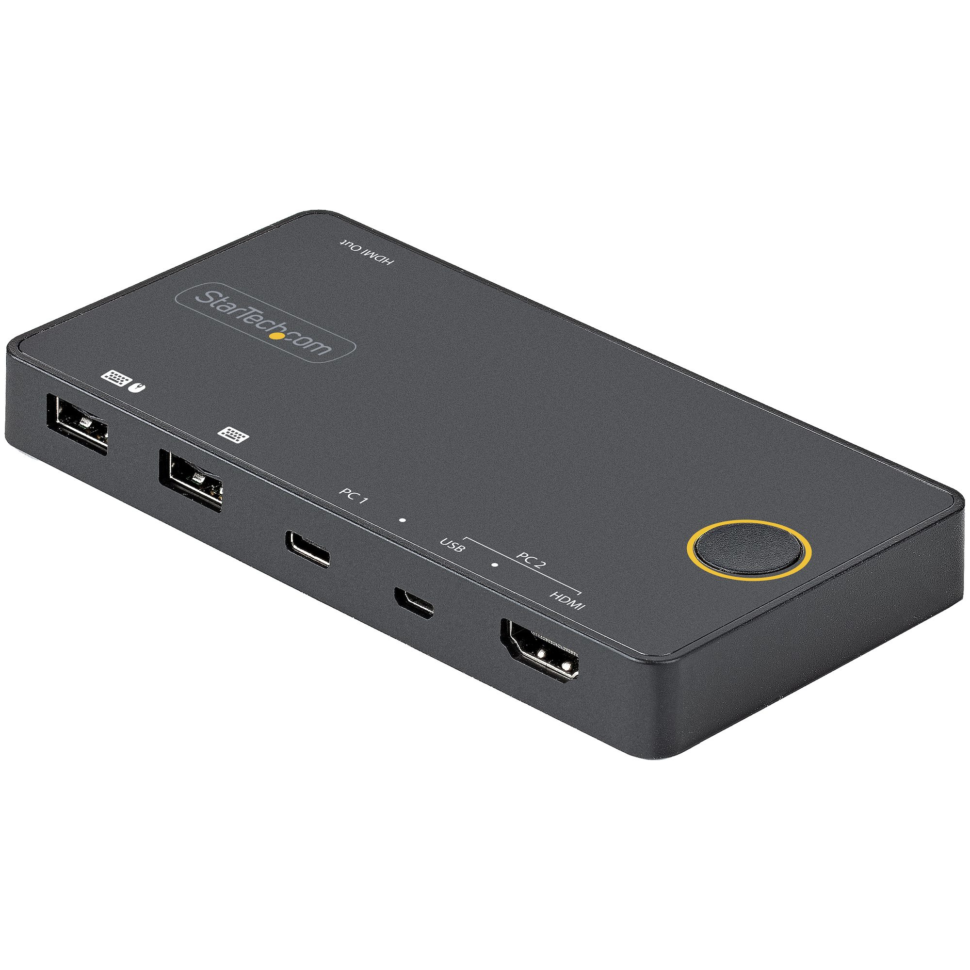 Image of StarTech.com 2 Port Hybrid USB-A + HDMI & USB-C KVM Switch -...