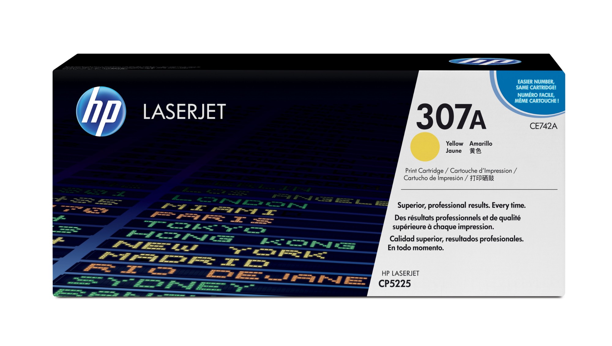 HP 307A Yellow LaserJet Toner Cartridge CE742A