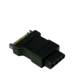 Inter-Tech SATA/Molex S-ATA 15 Pin IDE/Molex 4 Pin Zwart