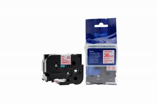 CTS Compatible Brother P-Touch TZe-262 Red on White also for TZ-262 Label Cassette
