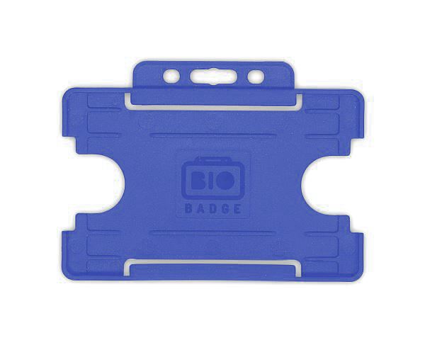 Image of Digital ID BioBadge Mid Blue Open Faced Holders Landscape - Pack...