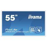 iiyama ProLite TF5539UHSC-W1AG computer monitor 139.7 cm (55") 3840 x 2160 pixels 4K Ultra HD LED Touchscreen Multi-user White