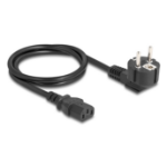DeLOCK 81298 electriciteitssnoer Zwart 1 m Netstekker type E+F IEC C13