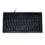 ShortBoard Mini Keyboard Black USB with Built in Trackball and Scroll Wheel