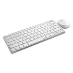 Rapoo 9000M keyboard Mouse included Universal USB + Bluetooth QWERTY White