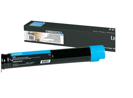 Image of Lexmark C950X2CG Toner cyan, 22K pages ISO/IEC 19798 for Lexmark C 950