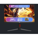 AOC 27' 4K IPS HDR400, 160hz 0.5ms, 16:9, 3840 x 2160 UHD Speakers HDMI 2.1 x 2 DisplayPort 1.4 x 1 Gaming and Multimedia Monitor