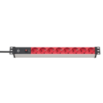 Brennenstuhl 1390007118 power extension 2 m 8 AC outlet(s) Indoor Black, Red