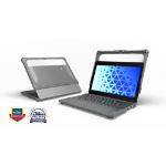 MAXCases Extreme Shell-F3 Slide Chromebook Case for Lenovo 500e G5 Chromebook (Grey/Clear)