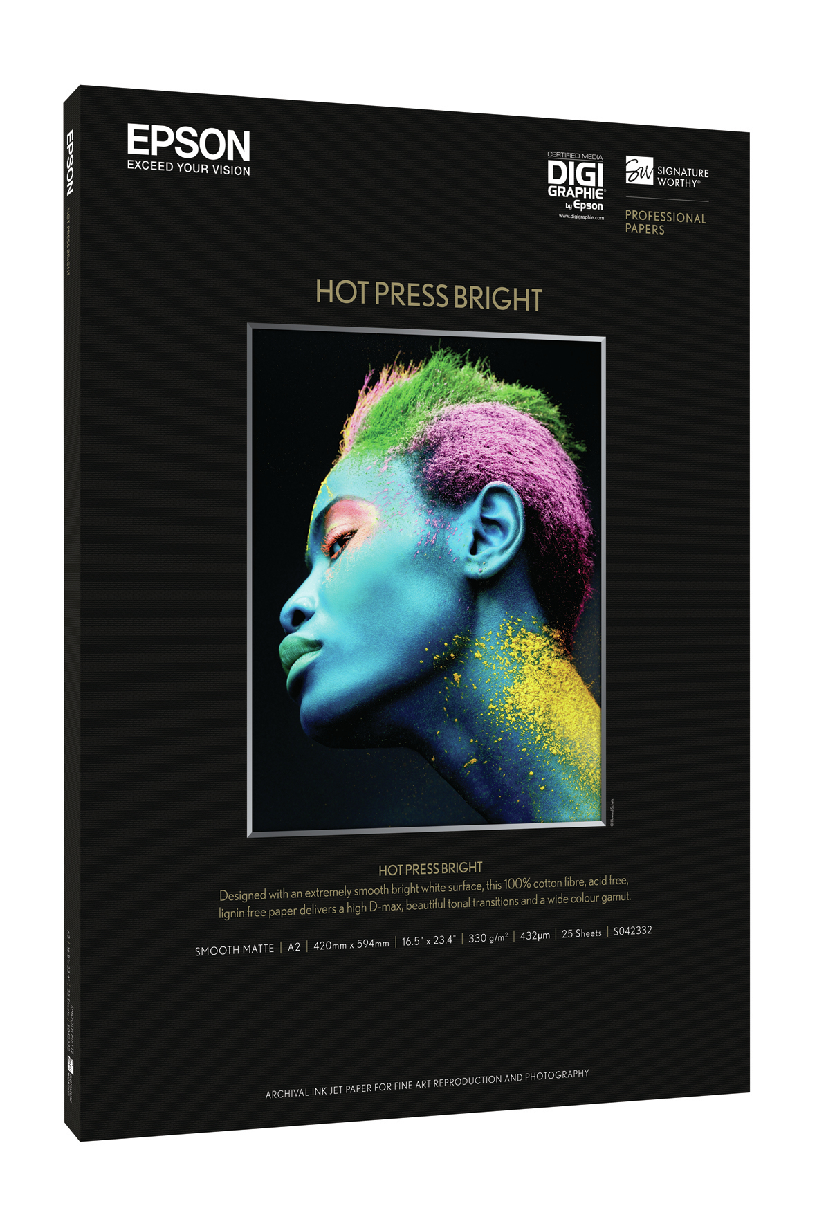 Epson Hot Press Bright, A3+, 25 Sheets, 0 in distributor/wholesale stock for resellers to sell