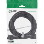 InLine power cable C19 / C20 3-pin IEC male / female black 0.3m