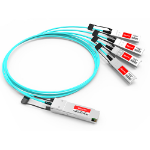 Accortec AOC-Q-S-40G-75M-ACC InfiniBand/fibre optic cable 2952.8" (75 m) QSFP+ 4x SFP+ Aqua color