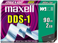 Maxell Data Cart 1.3GB 60m DDS1 Blank data tape 3.8 mm