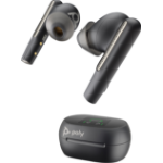 POLY Voyager Free 60+ UC M Carbon Black Earbuds +BT700 USB-C Adapter +Touchscreen Charge Case