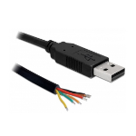DeLOCK 83116 seriële kabel Zwart 1,8 m USB Type-A DB-9