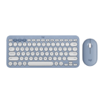 Logitech 920-012202 keyboard Mouse included Universal RF Wireless + Bluetooth QWERTY English Blue