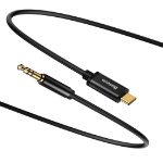 Baseus EU Product - Stereo AUX Cable 3.5mm Mini-Jack to USB-C  1.2m - Black