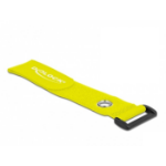 DeLOCK Hook-and-loop cable tie with Loop and Fastening Eyelet L 280 x W 38 mm yellow 3 pieces