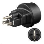 Microconnect PETRAVEL3 power plug adapter Type B Type F Black