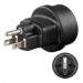 Microconnect PETRAVEL3 power plug adapter Type B Type F Black