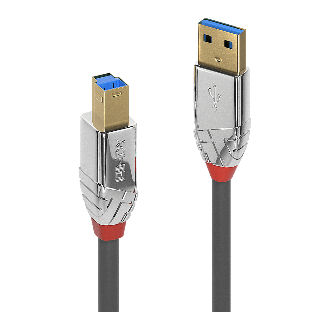 Image of Lindy 0.5m USB 3.0 Type A to B Cable, Cromo Line