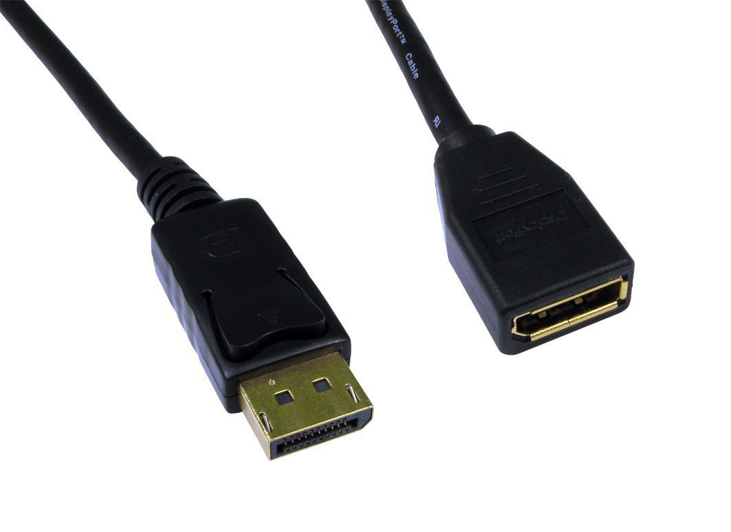 Cables Direct 5m DisplayPort M/F Black