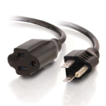 C2G 2ft Outlet Saver 16 AWG Power Extension Cord (NEMA 5-15R to NEMA 5-15P) Black 23.6" (0.6 m)